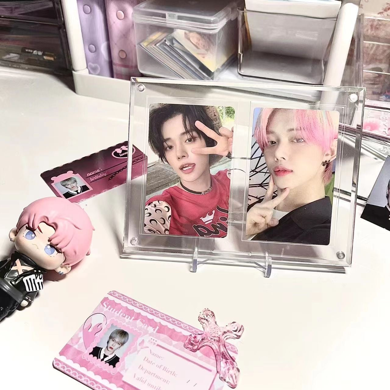 Acrylic Double Photocards Display Stand