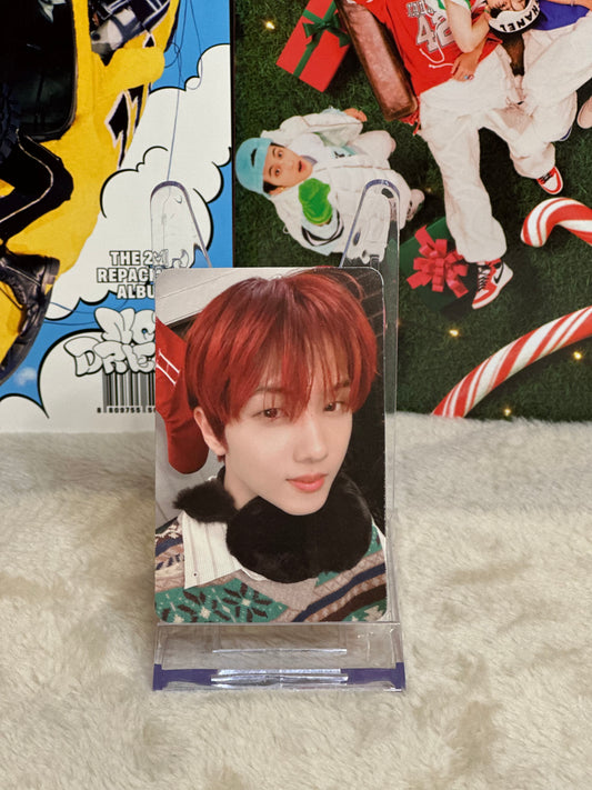 Jisung NCT Pink Christmas Trading Card