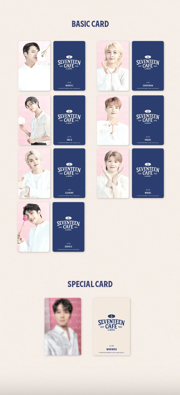Seventeen Cafe In Seoul: Trading Card Set